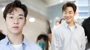 刘宪华T恤叠穿衬衫简约清爽 戴眼镜斯文获保镖护驾