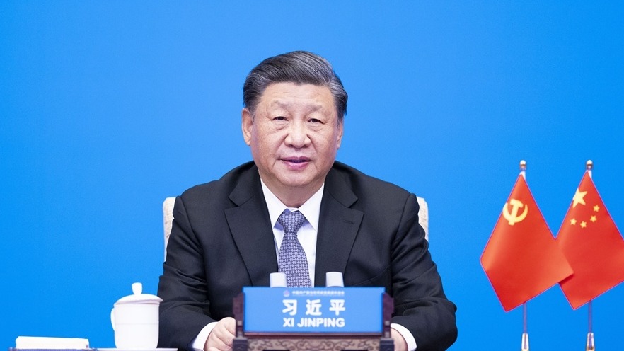 习近平出席中国共产党与世界政党高层对话会并发表主旨讲话 蔡奇出席