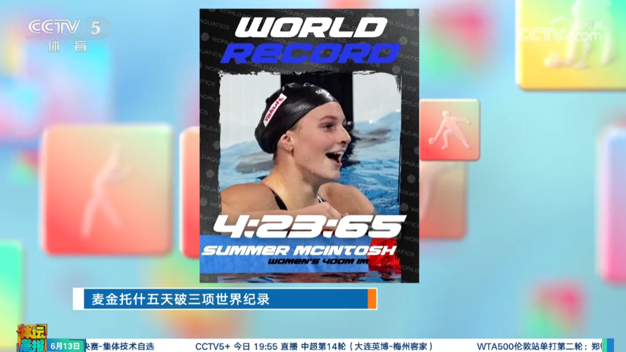 游泳 | 麦金托什五天破三项世界纪录